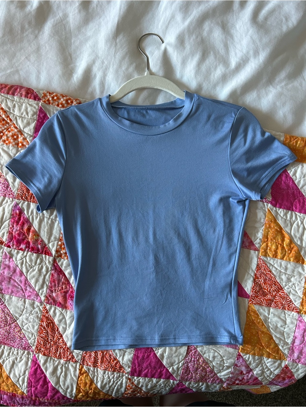 Pastel Blue Crewneck Short Sleeve Tee